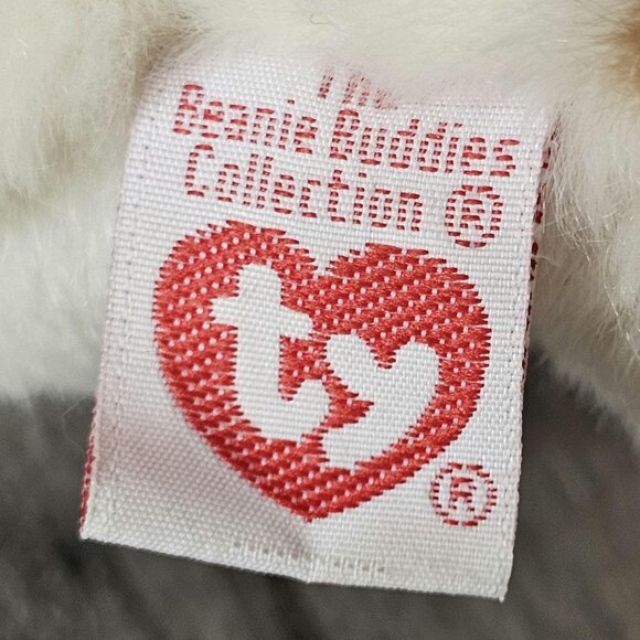 VTG 1998 TY Beanie Buddies Bassett Hound Dog Stuffed Animal Plush 12 in - Picture 8 of 9